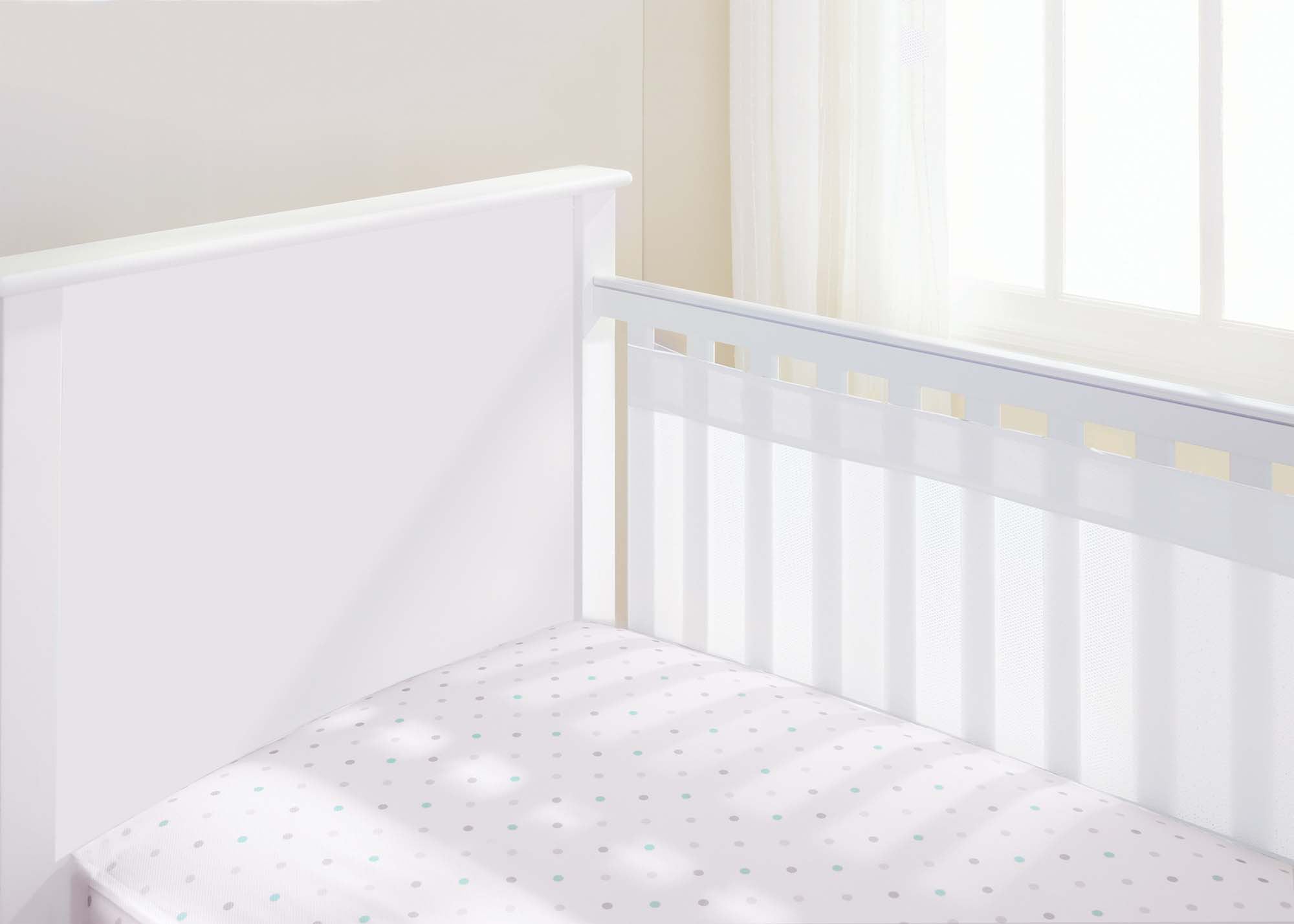Breathable Baby Airflow Cot Liner Two Sided White - Sleek Choice