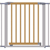 Clippasafe Extendable Swing Shut Gate (Silver Metal + Wood) 73 - 96cm - Sleek Choice