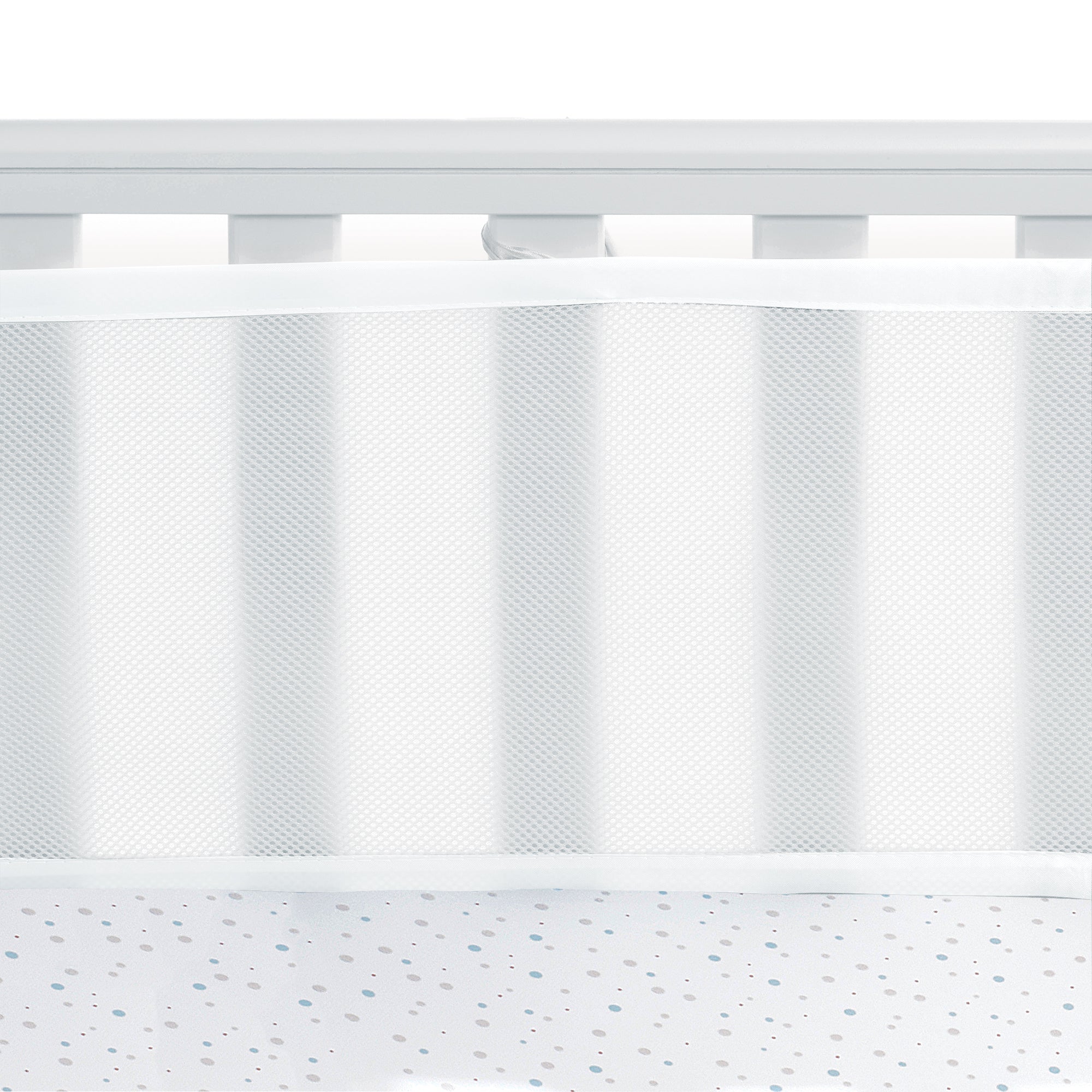 Breathable Baby Airflow Cot Liner Two Sided White - Sleek Choice