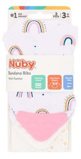 Nuby Bandana Bibs With Teether 2 Pack