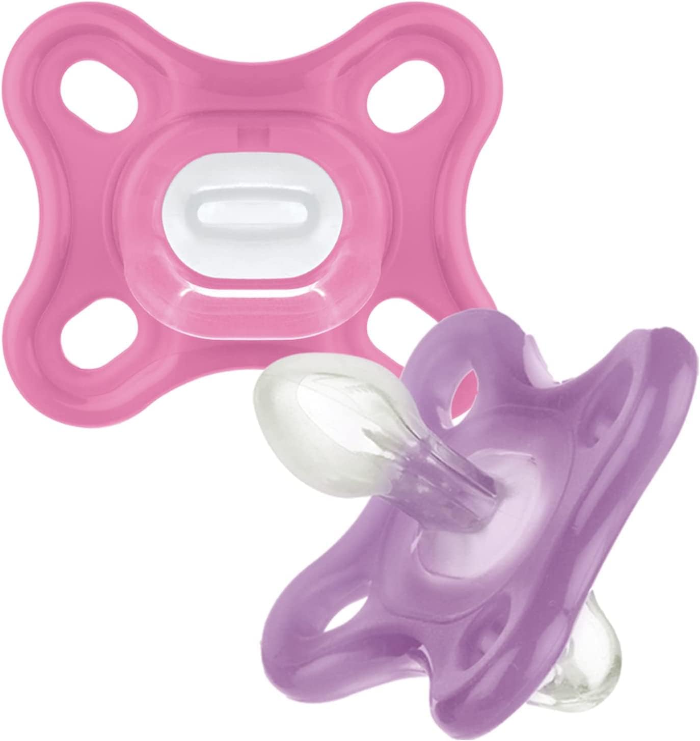 Soother Comfort 0+ Months Girl 2 Pack - Sleek Choice