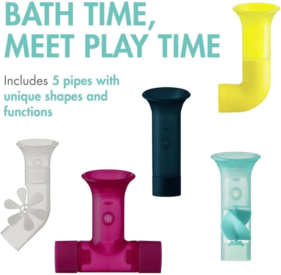 Boon Bath Pipes Bath Toy - 5 Piece - Sleek Choice