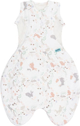 Purflo Swaddle To Sleep Bag 2.5 Tog Storybook Nutmeg 0-4M