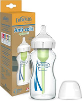 Dr Brown's Options+ Anti-Colic Baby Bottle Glass 270Ml Wide Neck 0m+ - Sleek Choice UK