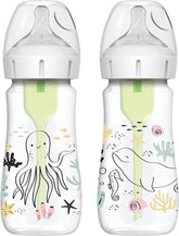 Dr. Brown’s Natural Flow Anti-Colic Baby Bottle Designer 270Ml X2 Ocean