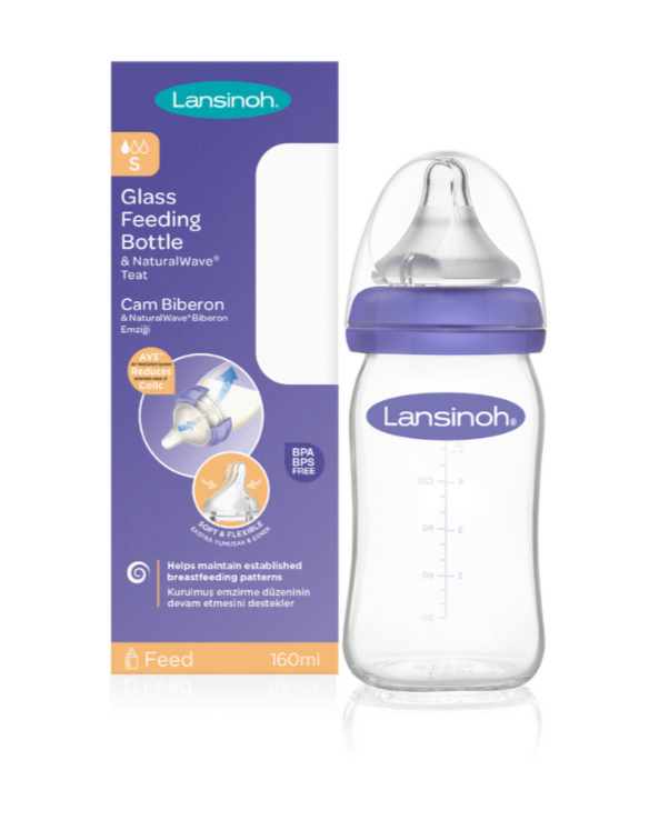 Glass Feeding Bottles with NaturalWave® Teat - Sleek Choice