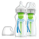 Dr Brown's Options+ Anti-Colic Baby Twin Bottle Glass 270Ml Wide Neck 0m+