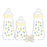 MAM Glass Baby Bottles and Soother Starter Set 0m+
