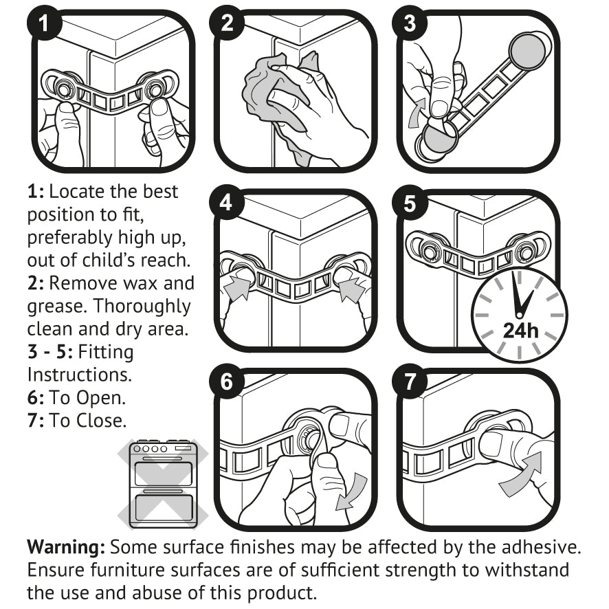 Clippasafe Multi-Purpose Latch - Sleek Choice