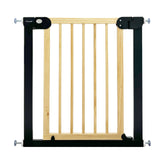 Callowesse Wood & Metal Pressure Fit Baby & Toddler Door & Stair Safety Gate | 76-83cm x H77cm - Black