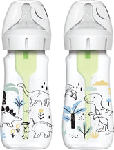Dr. Brown’s Natural Flow Anti-Colic Baby Bottle Designer 270Ml X2 Dinosaurs - Sleek Choice UK