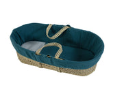 100% Cotton Muslin Moses Basket and Folding Stand - Sleek Choice