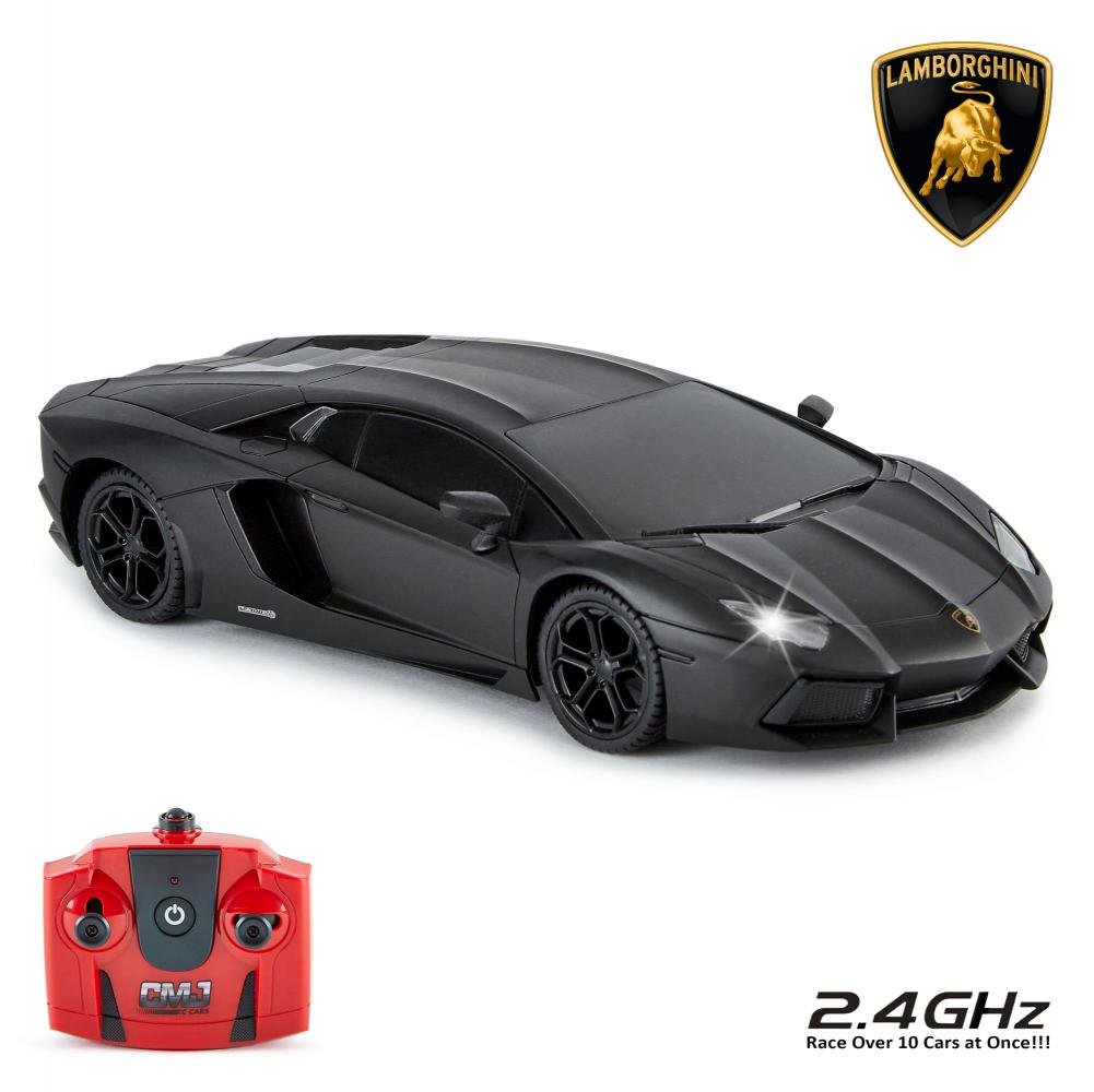 Lamborghini Aventador Radio Controlled Car 1:24 Scale Black - Sleek Choice UK