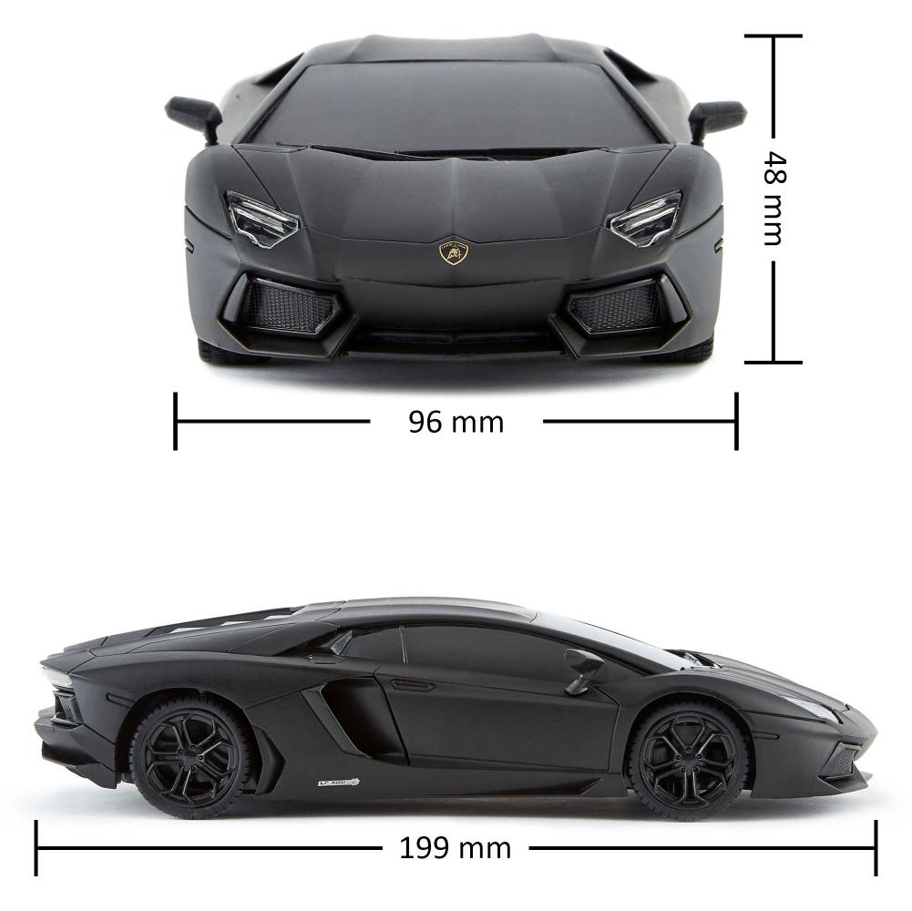 Lamborghini Aventador Radio Controlled Car 1:24 Scale Black - Sleek Choice UK