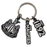 Newcastle United FC 3 Charm Keyring