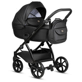 Tutis UNO5+ Leather Jet Black 699 2 in 1 Stroller - Sleek Choice UK