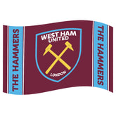 West Ham United FC Crest Stripe Flag - Sleek Choice UK