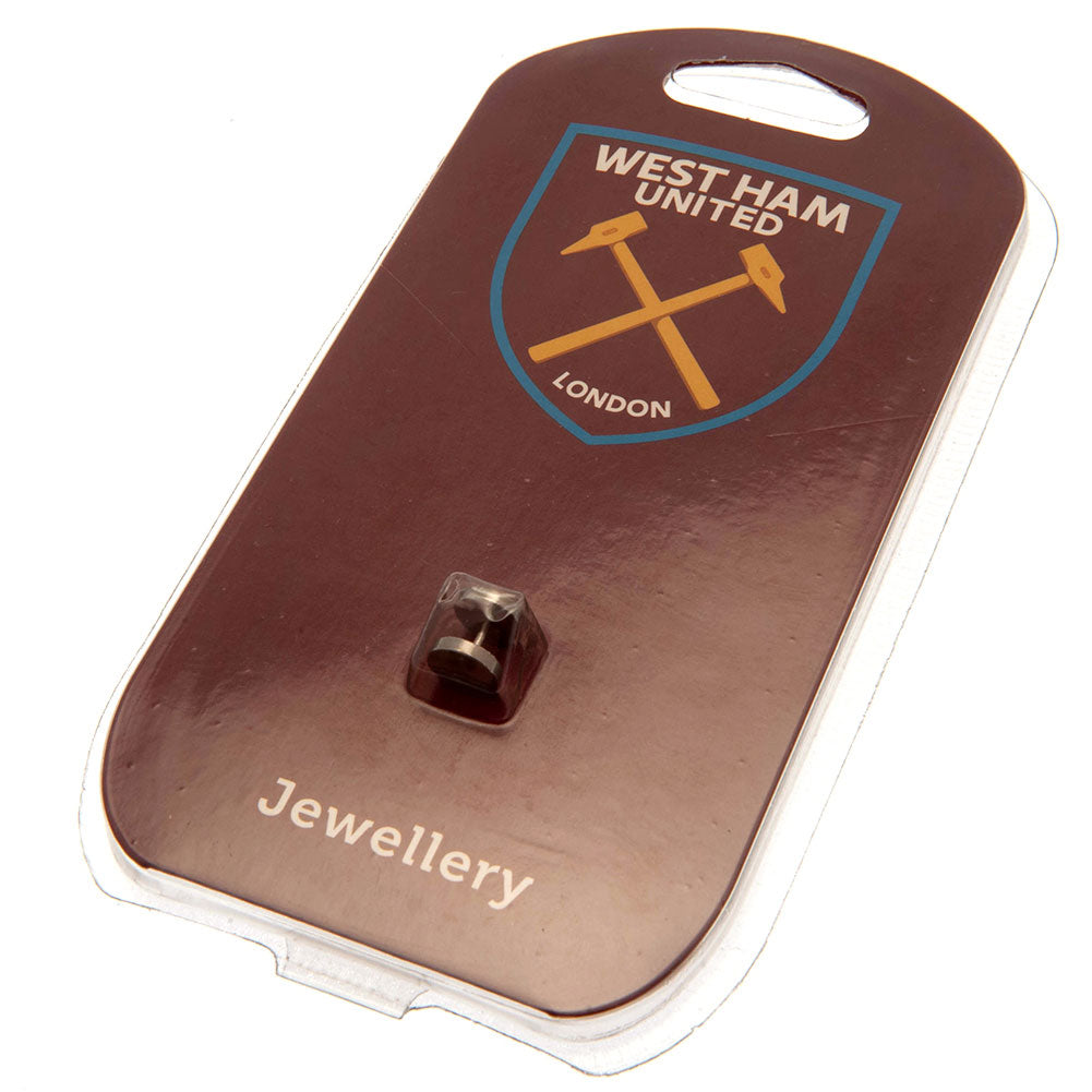 West Ham United FC Stainless Steel Stud Earring - Sleek Choice UK