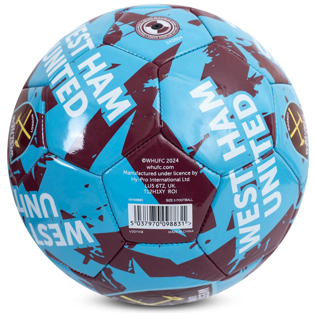 West Ham United FC Graffiti Football - Sleek Choice UK