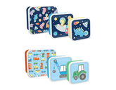 Pack of 3 Boys Food Boxes (Space & Construction) – Fun Kids’ Snack Boxes