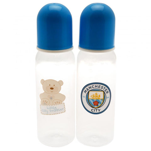 Manchester City FC 2pk Feeding Bottles 250ml - Sleek Choice