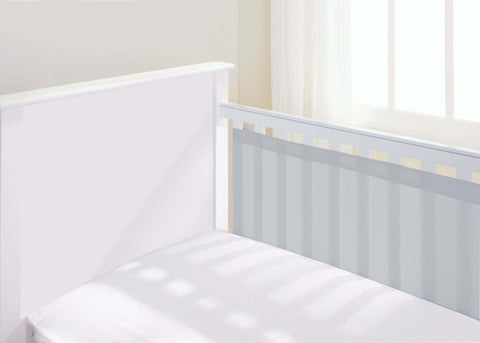 Breathable Baby Airflow Cot Liner Two Sided Grey - Sleek Choice