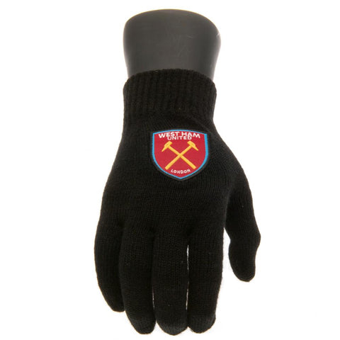 West Ham United FC Knitted Gloves Junior - Sleek Choice UK