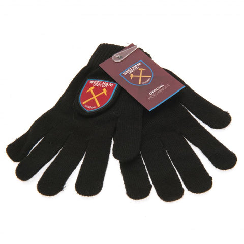 West Ham United FC Knitted Gloves Junior - Sleek Choice UK