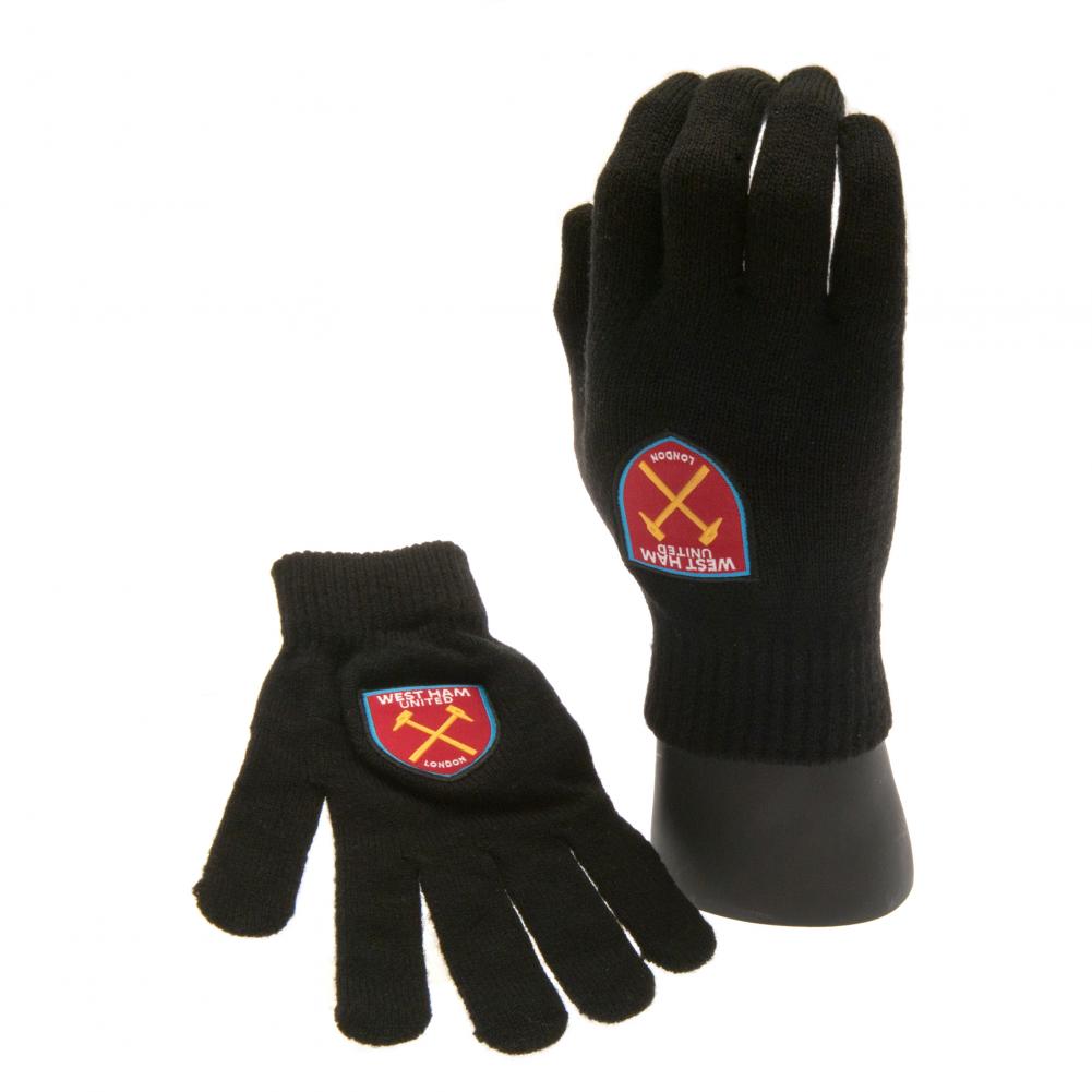 West Ham United FC Knitted Gloves Junior - Sleek Choice UK