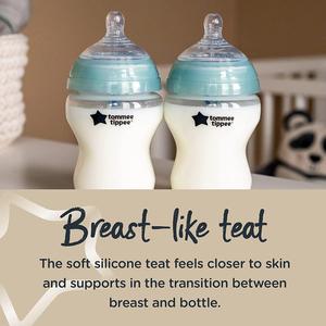 TOMMEE TIPPEE Closer to Nature Bottle Soft Silicone Teats - Medium Flow 3m+