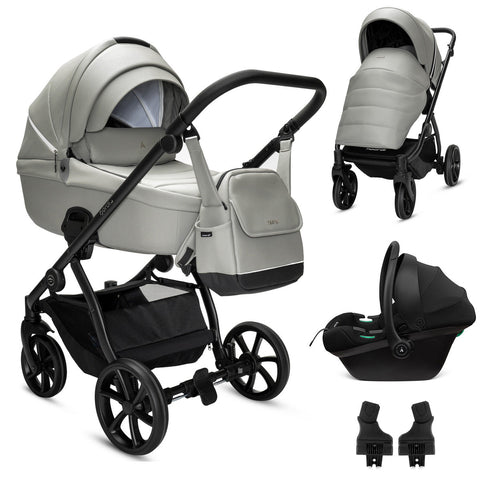 Noordi Fjordi V2 Leather - 3in1 Travel System with Terra i-Size Car Seat