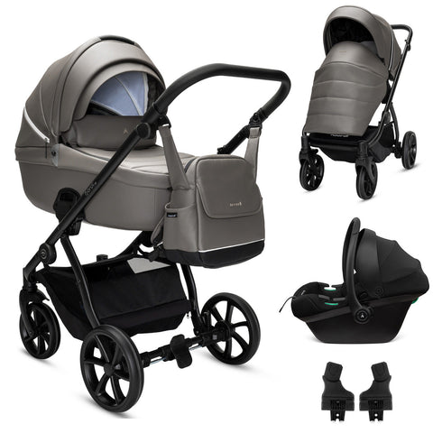 Noordi Fjordi V2 Leather - 3in1 Travel System with Terra i-Size Car Seat
