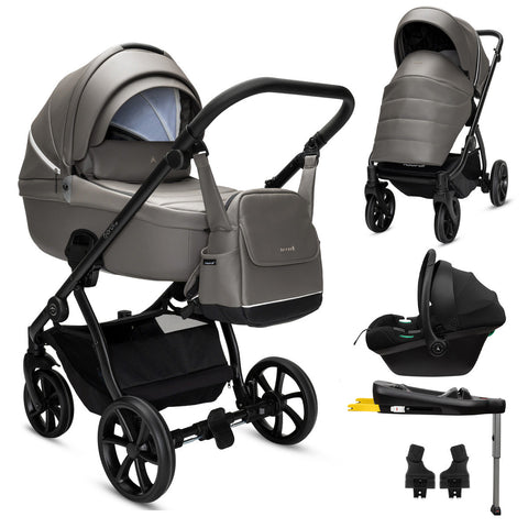 Noordi Fjordi V2 Leather - 3in1 Travel System with Terra i-Size Car Seat