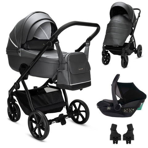 Noordi Fjordi V2 Leather - 3in1 Travel System with Travel Carrier i-Size Car Seat