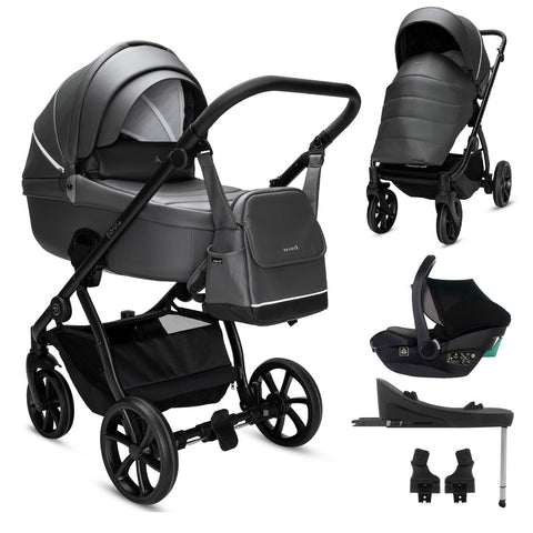 Noordi Fjordi V2 Leather - 3in1 Travel System with Travel Carrier i-Size Car Seat