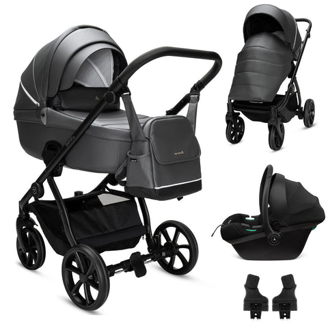 Noordi Fjordi V2 Leather - 3in1 Travel System with Terra i-Size Car Seat