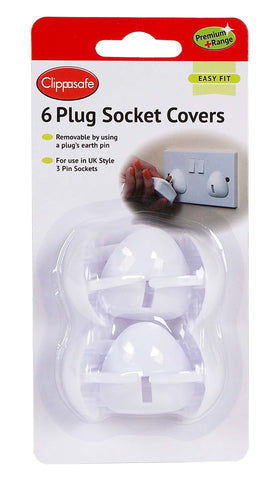 Clippasafe Socket Covers Baby Safety 6 Pack