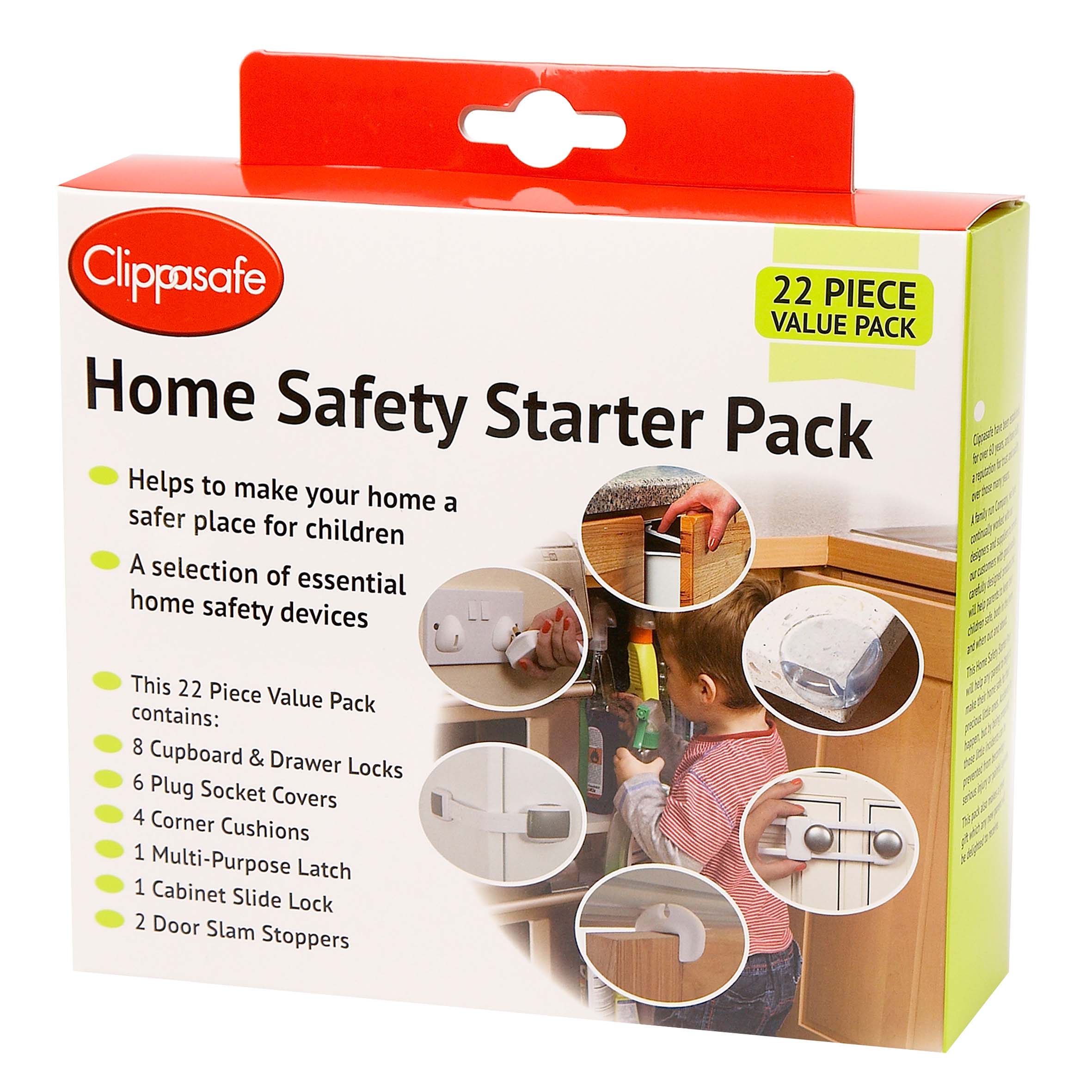 Clippasafe Home Safety Starter Pack 22 Piece - Sleek Choice