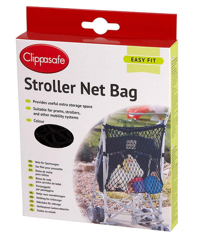 Clippasafe Stroller Net Organiser Bag Black - Sleek Choice