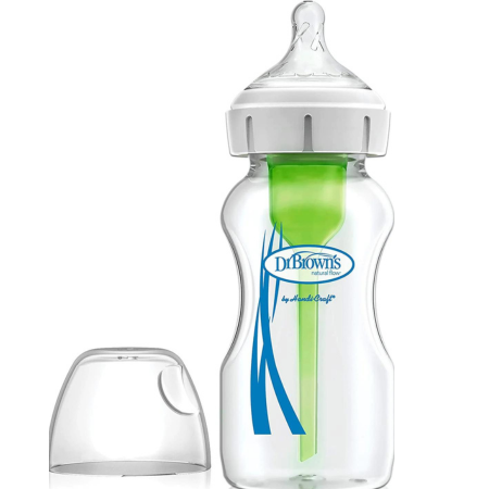 Options+ Anti-Colic Bottle Slow Flow Teat 0m+ 270ml - Sleek Choice