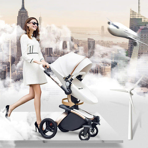 Magic ZC Premium Baby Stroller 3 In 1 Travel System White - Sleek Choice UK