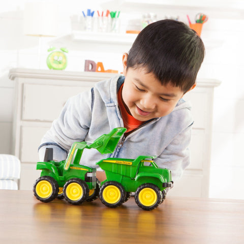 John Deere Mini Sandbox Tractor & Dump Truck Set