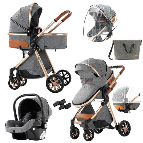 Magic ZC Baby Travel System Stroller with Car Seat Combo Grey - Sleek Choice UK