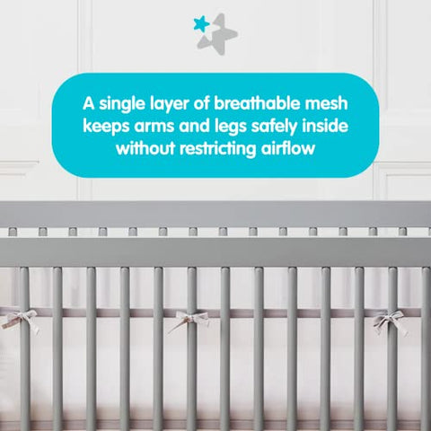 Breathable Baby Airflow Cot Liner Two Sided White - Sleek Choice