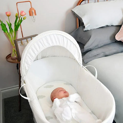 Shnuggle Classic Moses Basket White - Sleek Choice