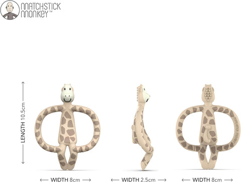 Matchstick Monkey Gift Set Animal Teether & Muslin Giraffe - Sleek Choice