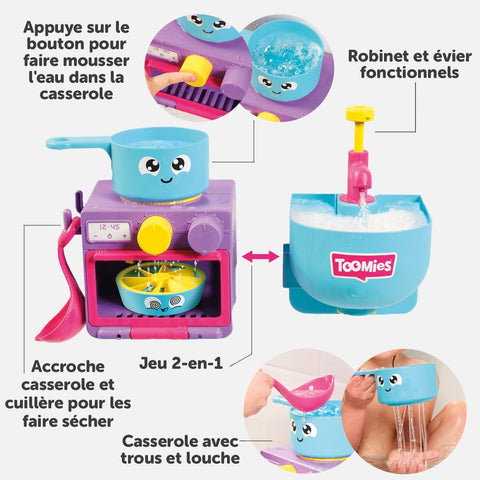 Tomy Bath Toomies Bubble & Bake Bathtime Kitchen - Sleek Choice Baby Bath Toys