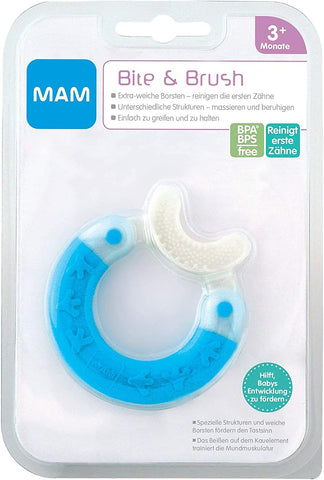 Mam Teether Bite & Brush Blue - Sleek Choice