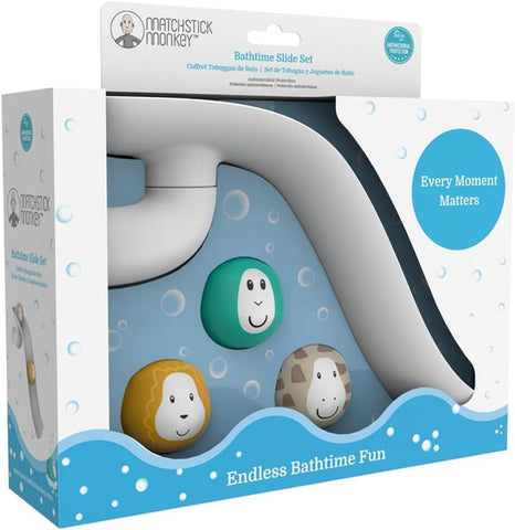 Matchstick Monkey Bathtime Slide Set White - Sleek Choice