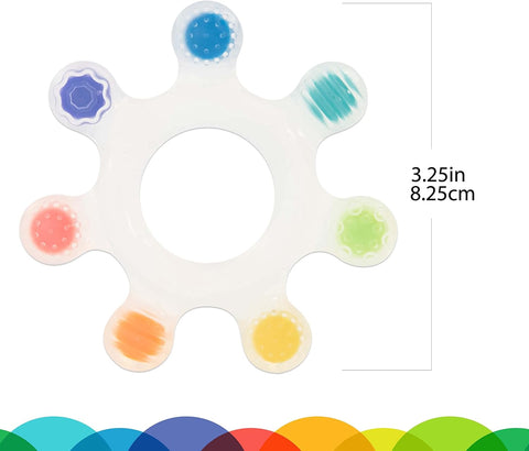 Sassy Baby Rainbow Star Silicone Teether - 3m+